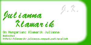 julianna klamarik business card